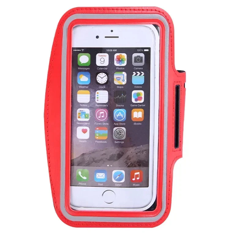5.5 Inch Sports Phone Armband - Universal Smartphone Holder for Running and Gym (Compatible with Samsung and iPhone)