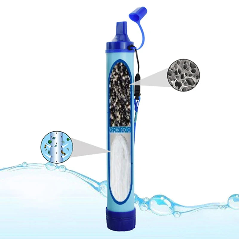 Portable Water Purification Straw - Mini Outdoor Filter for Camping, Hiking & Emergency Survival Supplies