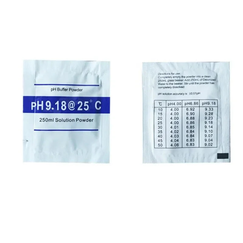 pH Meter Calibration Buffer Powder Set - 3/15 Pieces - 4.01, 6.86, 9.18 pH Calibration Points - Measurement Solution for pH Test Meters