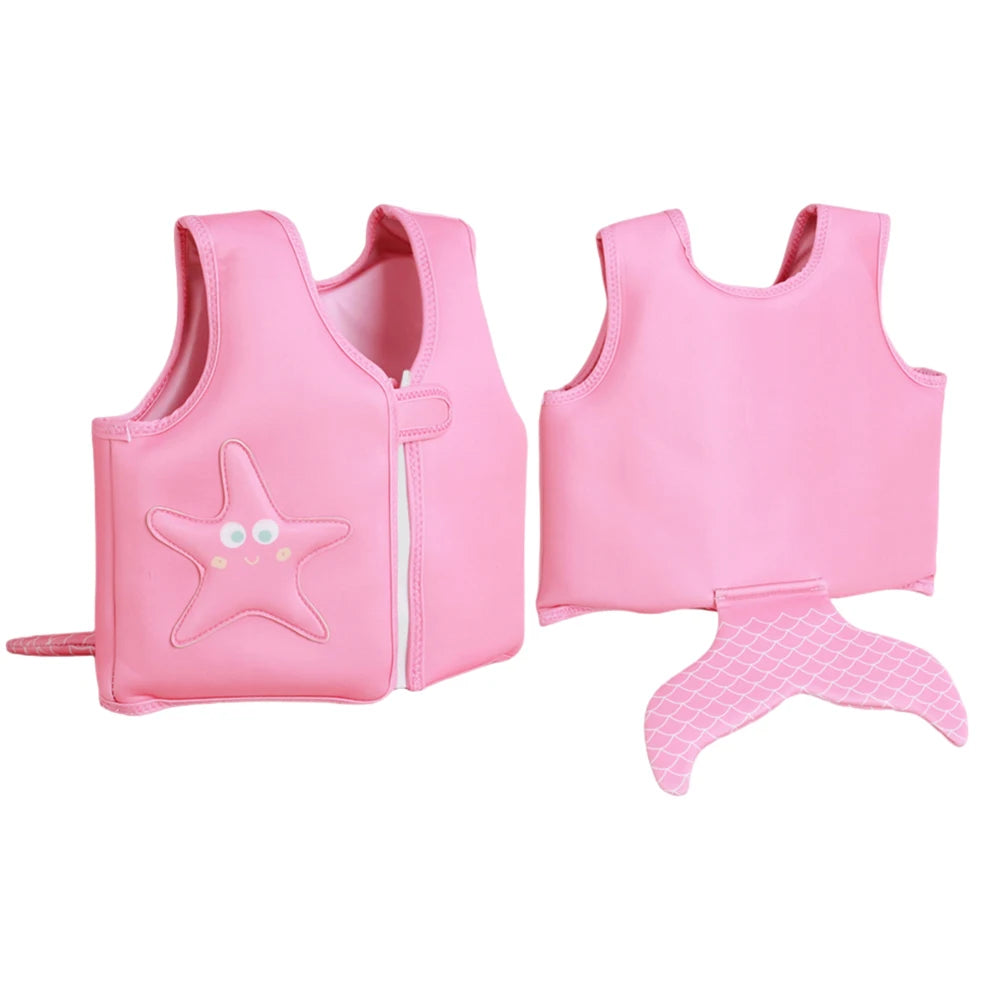 Children's Cartoon Swimming Life Vest - Toddler Buoyancy Aid Jacket for Pool Safety