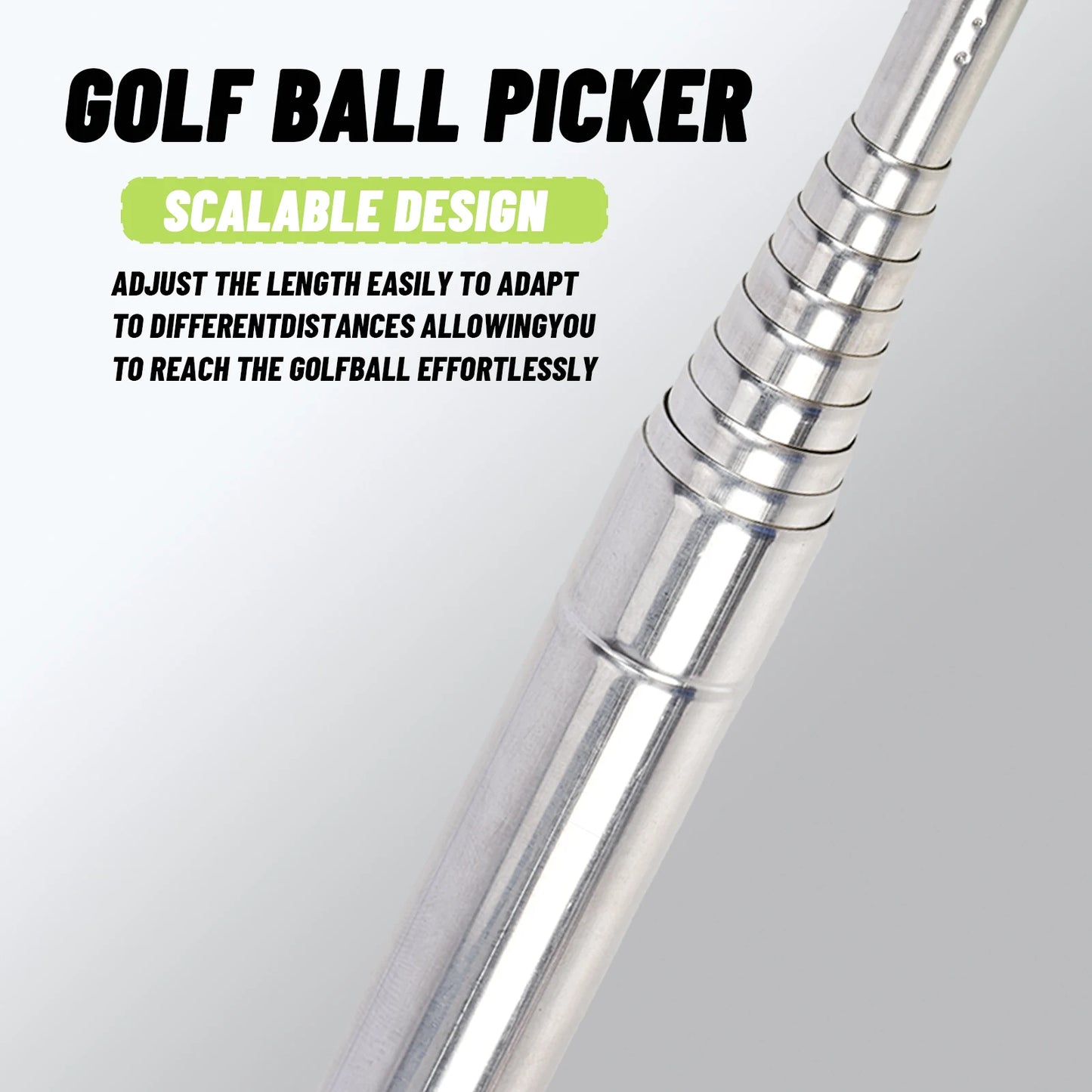 Lightweight Stainless Steel Golf Ball Picker - Retractable Finder with Easy Handle, Perfect Golf Gift