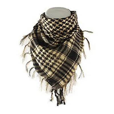 Unisex Tactical Military Plaid Scarf - Lightweight Army Style Arab Scarf for Warmth