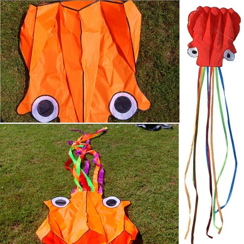 Octopus Design Flying Toys for Children & Adults - Professional Quality, Random Colors, Kitesurf Capability