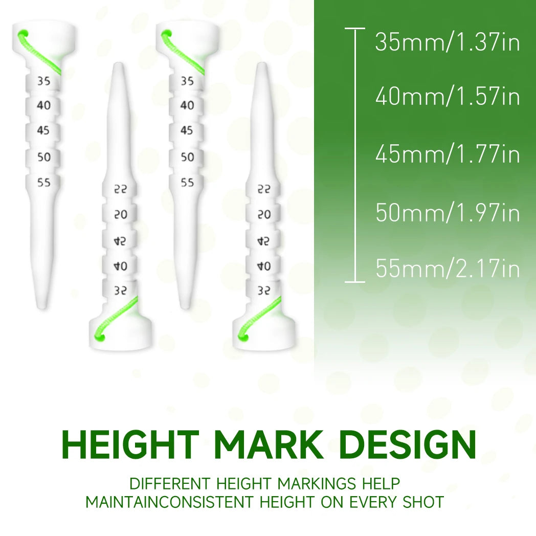 Magnetic Golf Tee Set - Adjustable Height Mother-Child Design | 1-4 Pieces Available | Multifunctional Guide Tees in 4 Color Options