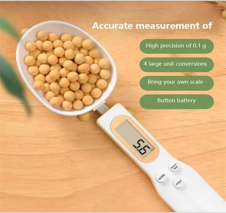 Electronic Measuring Spoon Scale – Digital Kitchen Scale for Cooking, Baking, Coffee, and Powder – Precise LCD Display Measuring Tool