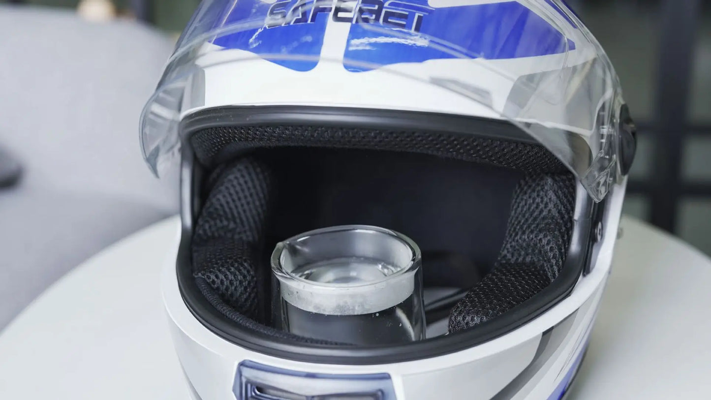 Clear Nano Film Helmet Sticker – Anti-Rain & Anti-Fog Protection for Motorbike Riders, Easy Application for Enhanced Visibility