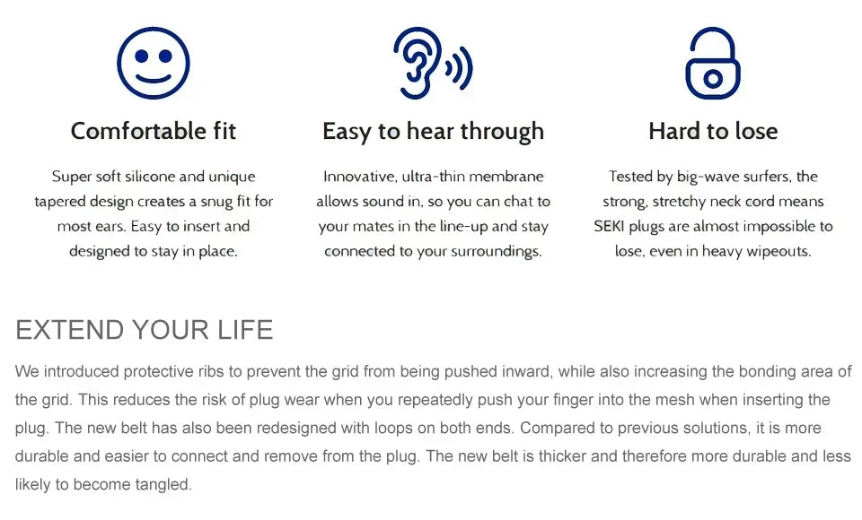 Universal-Fit Waterproof Ear Plugs with Sound Transmission - Swimming Surfing Diving Water Sports Accessories with Lanyard