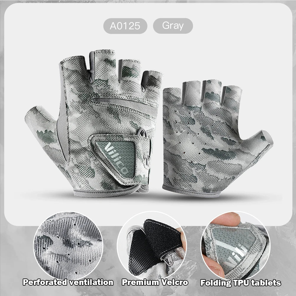 Men's Summer Fishing Gloves - Ice Silk Breathable Three-Finger Cut Design with UV Protection & Anti-Slip Grip (1 Pair)