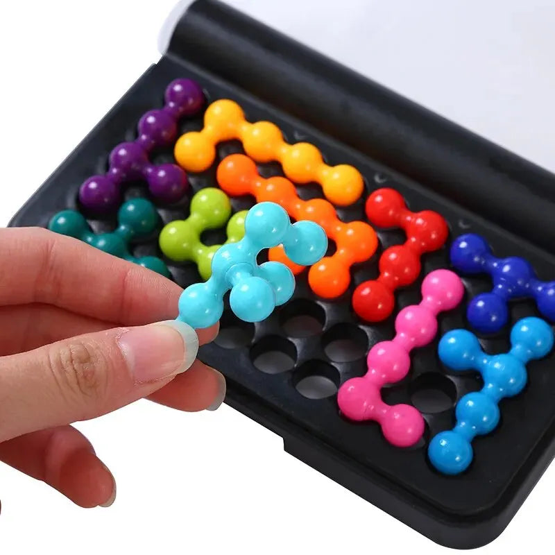 120 Challenges IQ 3D Puzzle Board Game - Classic Pyramid Plate Pearl Logical Mind for Children - Montessori Toys Gifts
