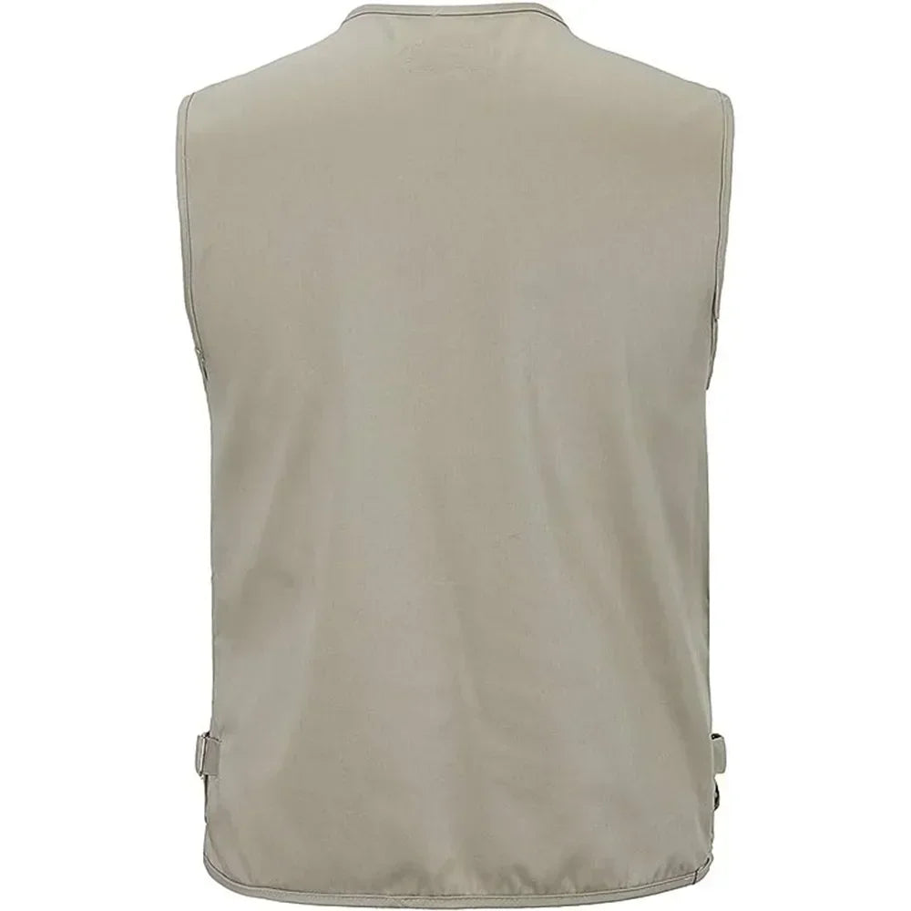 Men's Multi-Pocket Tactical Vest - Summer Outdoor Hiking Fishing Photography Waistcoat Cargo Jacket (S-6XL)