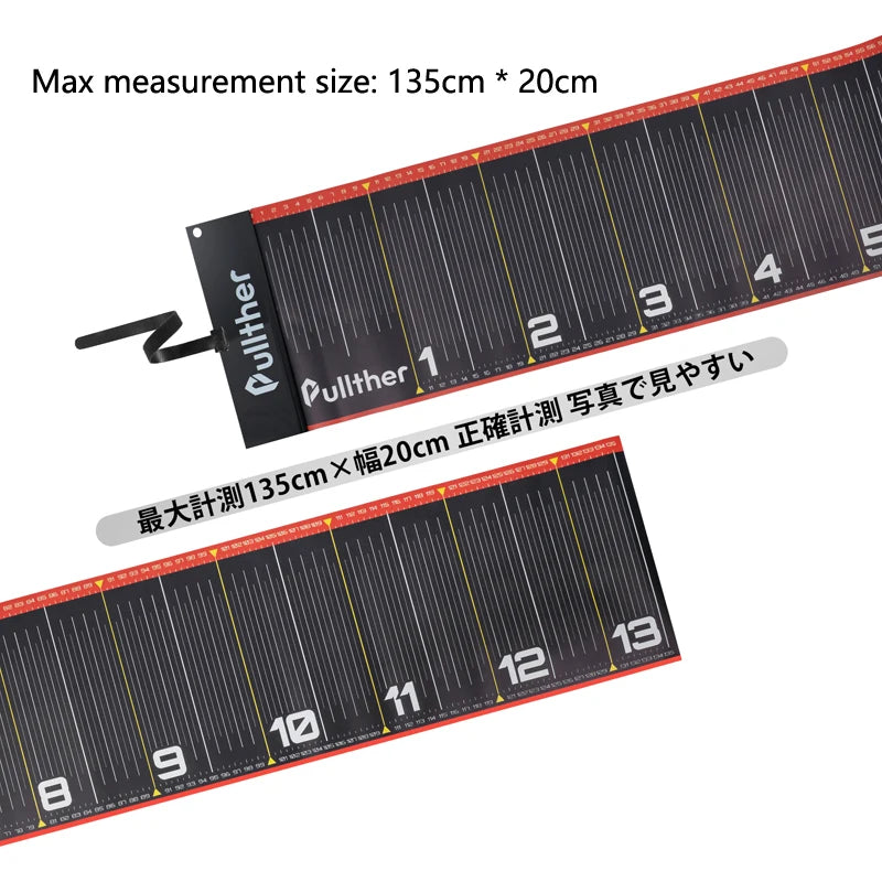 Foldable Waterproof Fishing Ruler 135cm/53in - PVC Fish Measuring Tape Sticker with Tackle Accessories