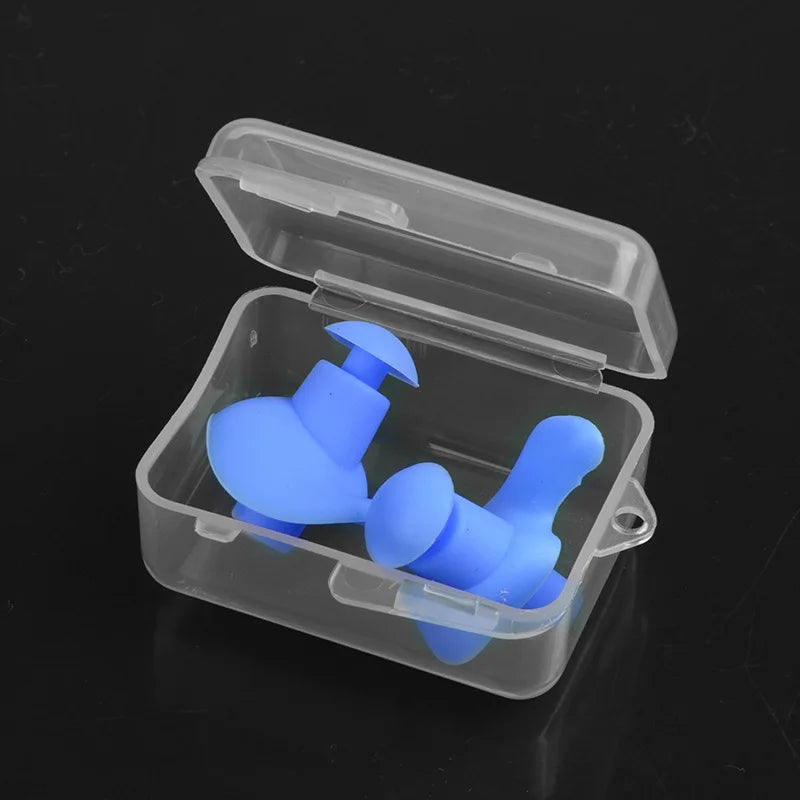 Premium Waterproof Silicone Earplugs - Soft & Durable Swimming Ear Protection with Delicate Texture (1 Pair)