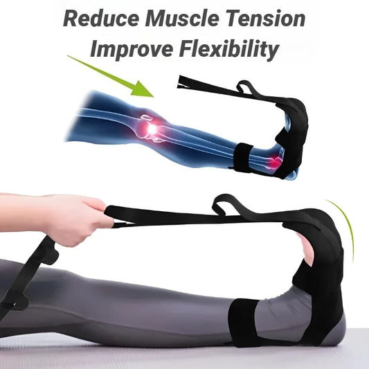 Fitness Open Back Muscle Relaxation Yoga Stretching Band Leg Stretcher Flexibility Strap For Rehabilitation Plantar Fasciitis