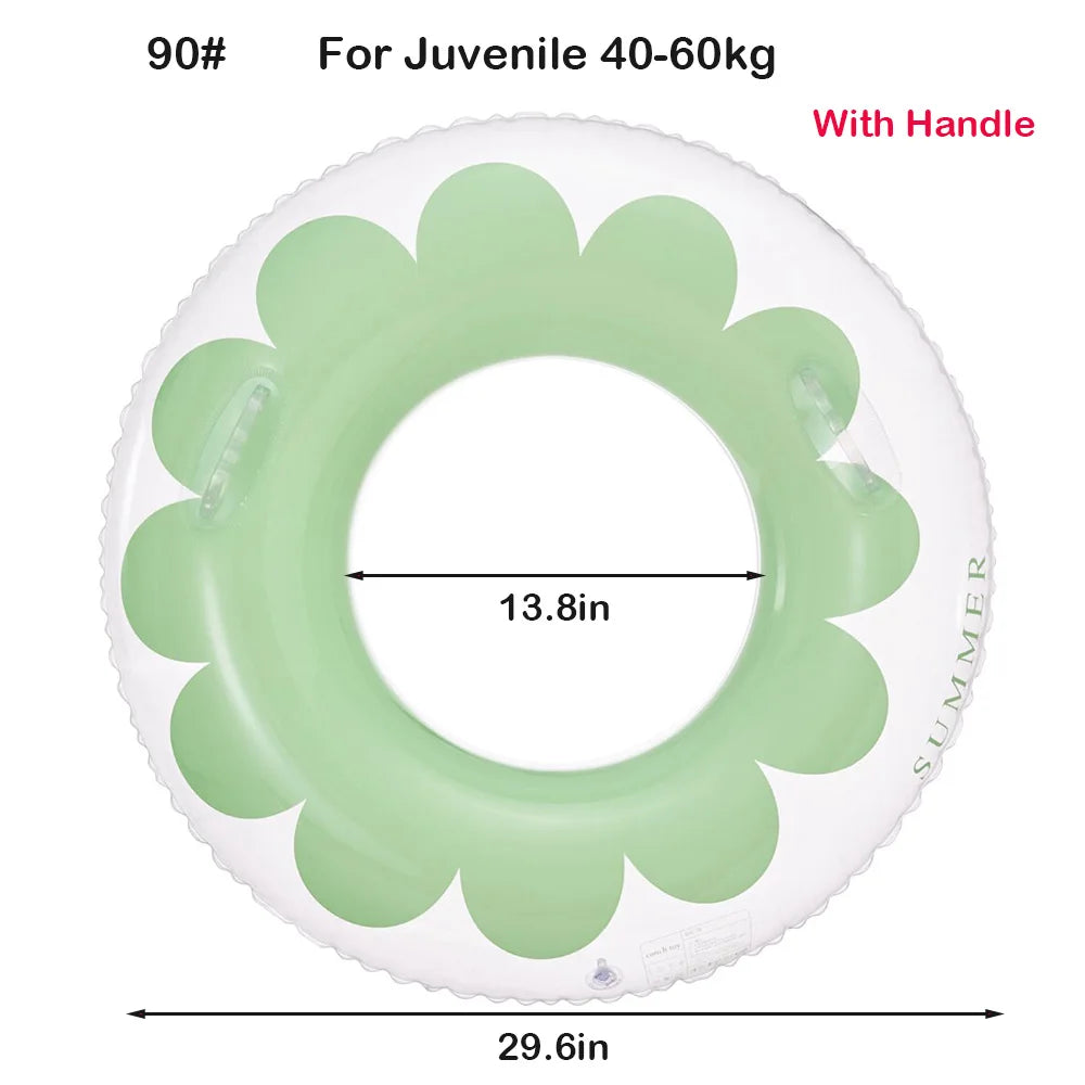Inflatable Swimming Ring - Multi-Age Float Seat for Kids & Adults - Pool Water Safety Equipment