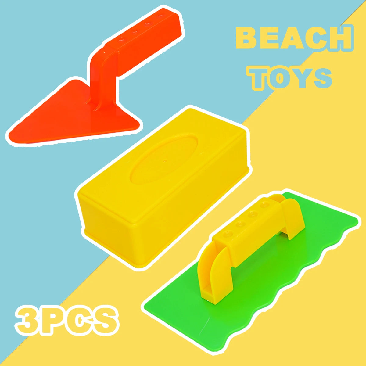 3-Piece Sand Castle Mold Set - Winter Snow & Summer Beach Building Kit for Kids Birthday Gift