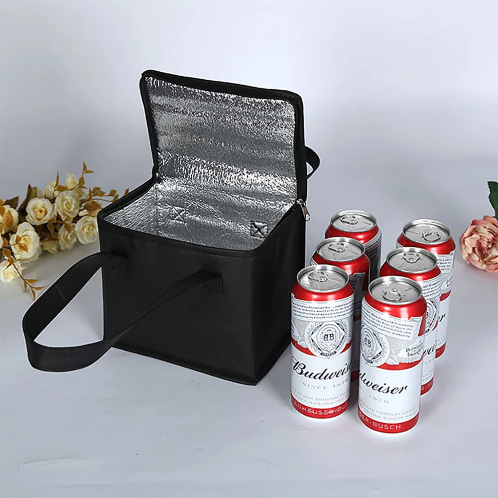Insulated Cooler Bag - Portable Thermal Food & Drink Carrier for Picnics, Lunch & Beer Delivery