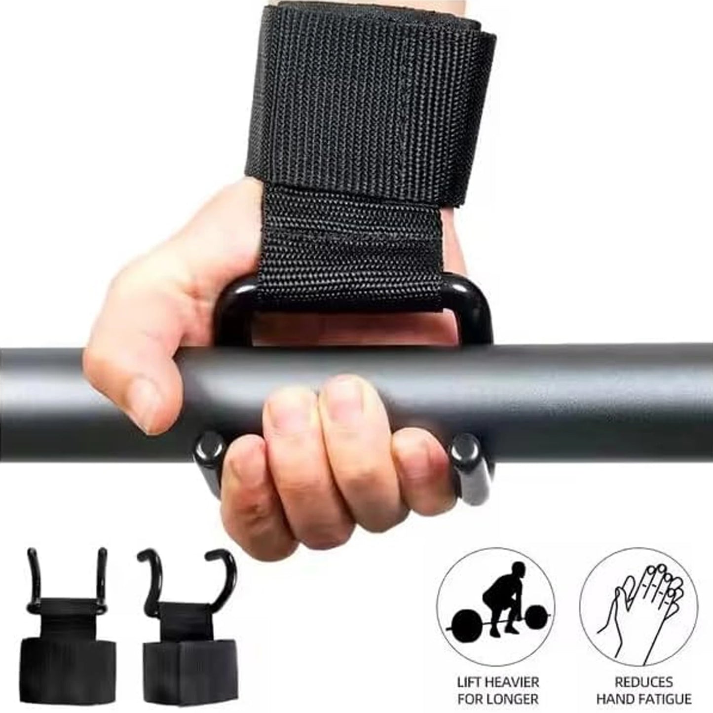 2-Pack Stainless Steel Heavy-Duty Wrist Hooks