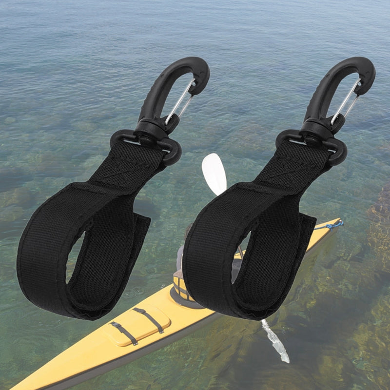 Dual Kayak Paddle Holder Set - Webbing Clips for SUP Boards & Inflatable Boats (2-Pack)