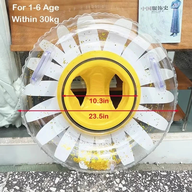 Inflatable Swimming Ring - Multi-Age Float Seat for Kids & Adults - Pool Water Safety Equipment