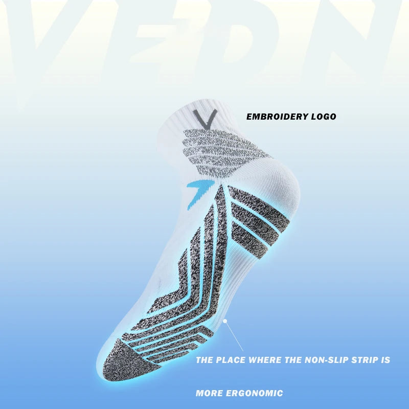 Athletic Performance Socks - Thickened Non-Slip Compression Socks for Basketball, Soccer, Golf & Running (Men & Women)