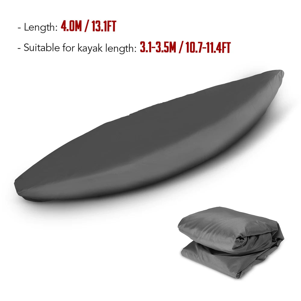 Universal Waterproof Kayak Cover - Professional Grade UV Resistant Canoe Boat Storage Shield with Dust Protection