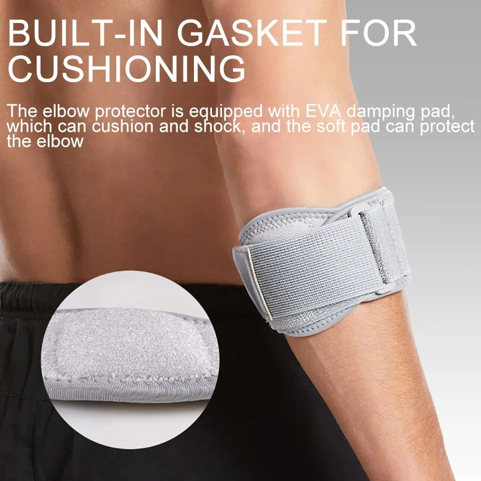 Tennis Elbow Brace - Compression Forearm Support Strap with Pad for Tendonitis and Golf Elbow Pain Relief