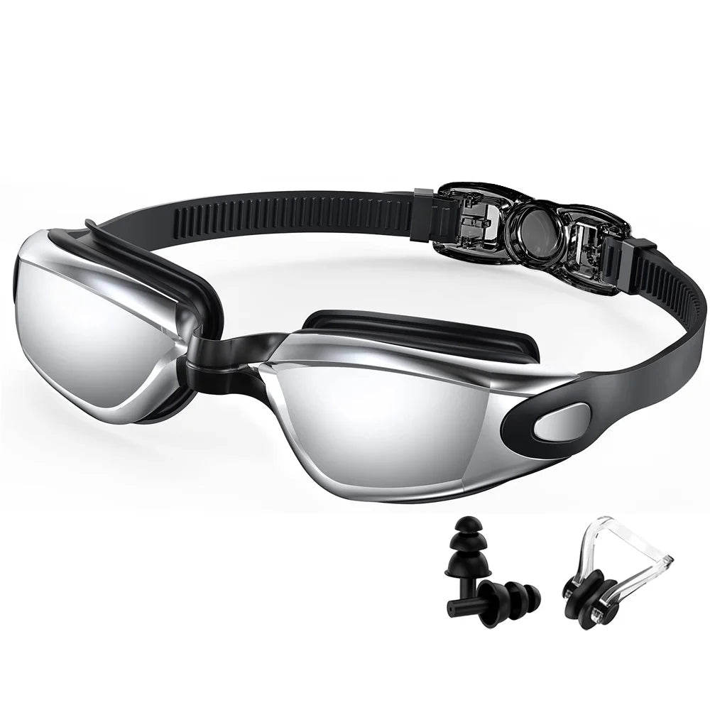 Professional Waterproof Swim Eyewear - Anti-fog 100% UV Protection - No Leaking - For Adult Men Women Youth