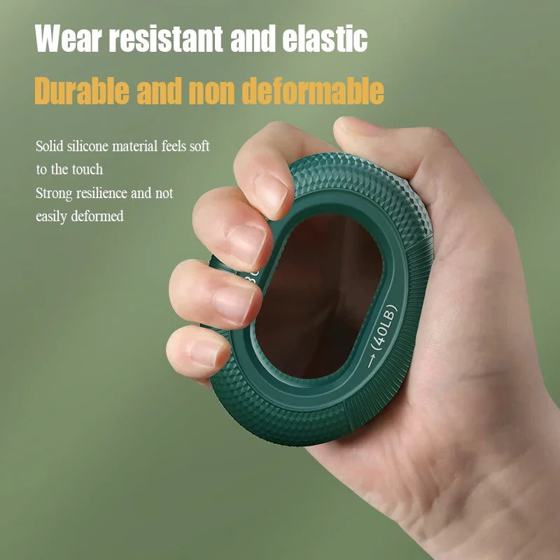 Hand Strengthener Finger Trainer Grip Ring - Silicone Exercise Equipment for Carpal Tunnel Relief - Workout Device