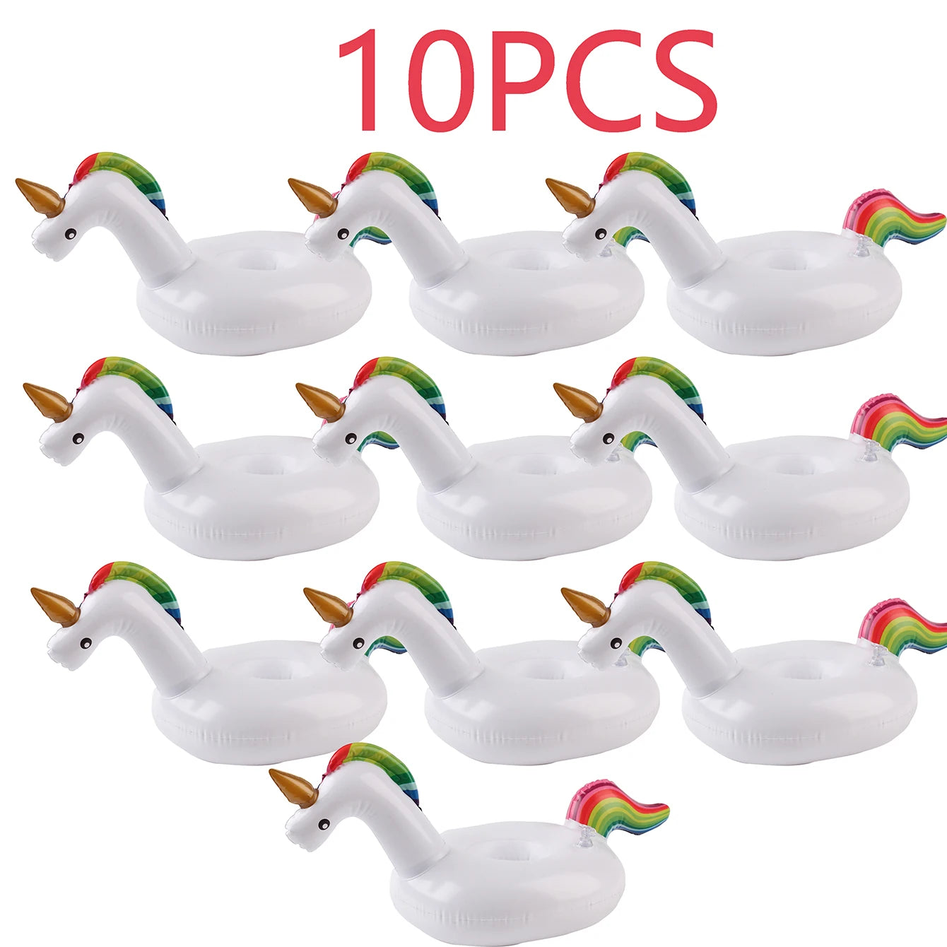Inflatable Cup Holder Set - 5/10PCS Swimming Pool Drink Holders, Floating Beverage Coasters for Summer Pool Parties