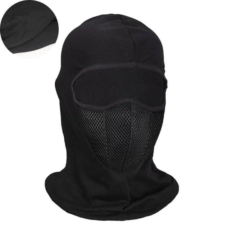 Breathable Motorcycle Balaclava - Full Face Mask with Neck Hood for Motocross & Motorbike Riding