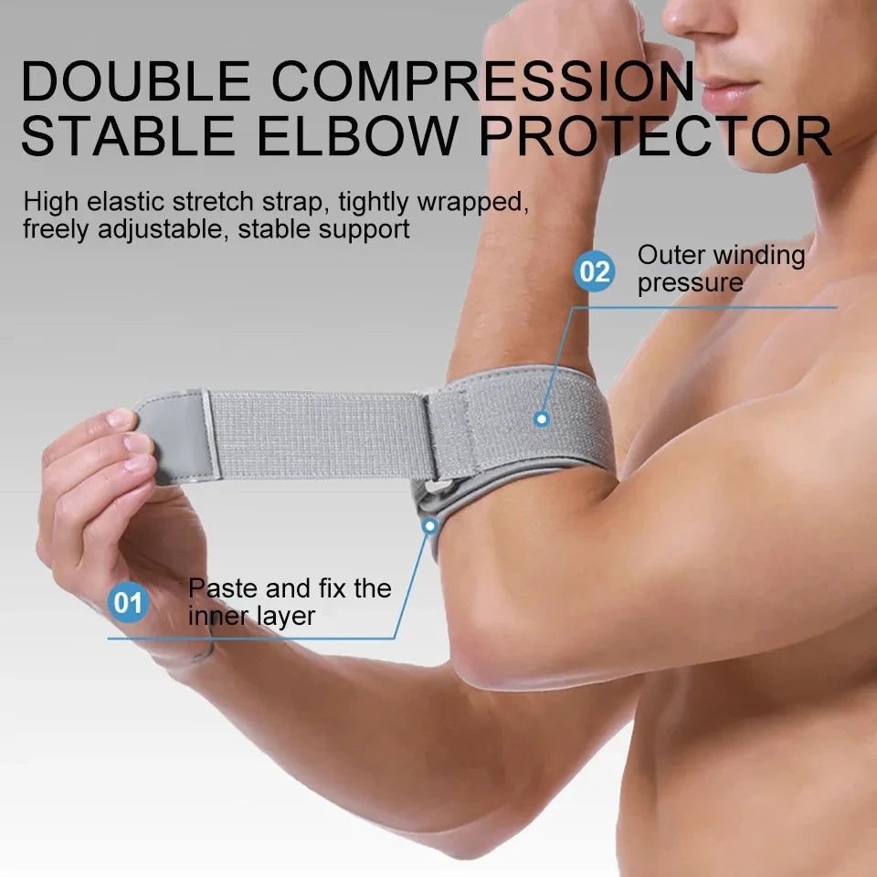 Tennis Elbow Brace - Compression Forearm Support Strap with Pad for Tendonitis and Golf Elbow Pain Relief