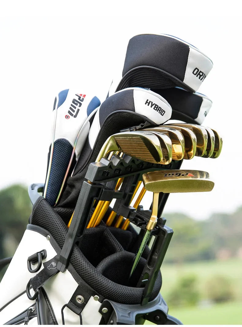 Adjustable Golf Club Organizer - 9 Iron Holder Training Aid with Anti-Collision Design (Model ZJ018)