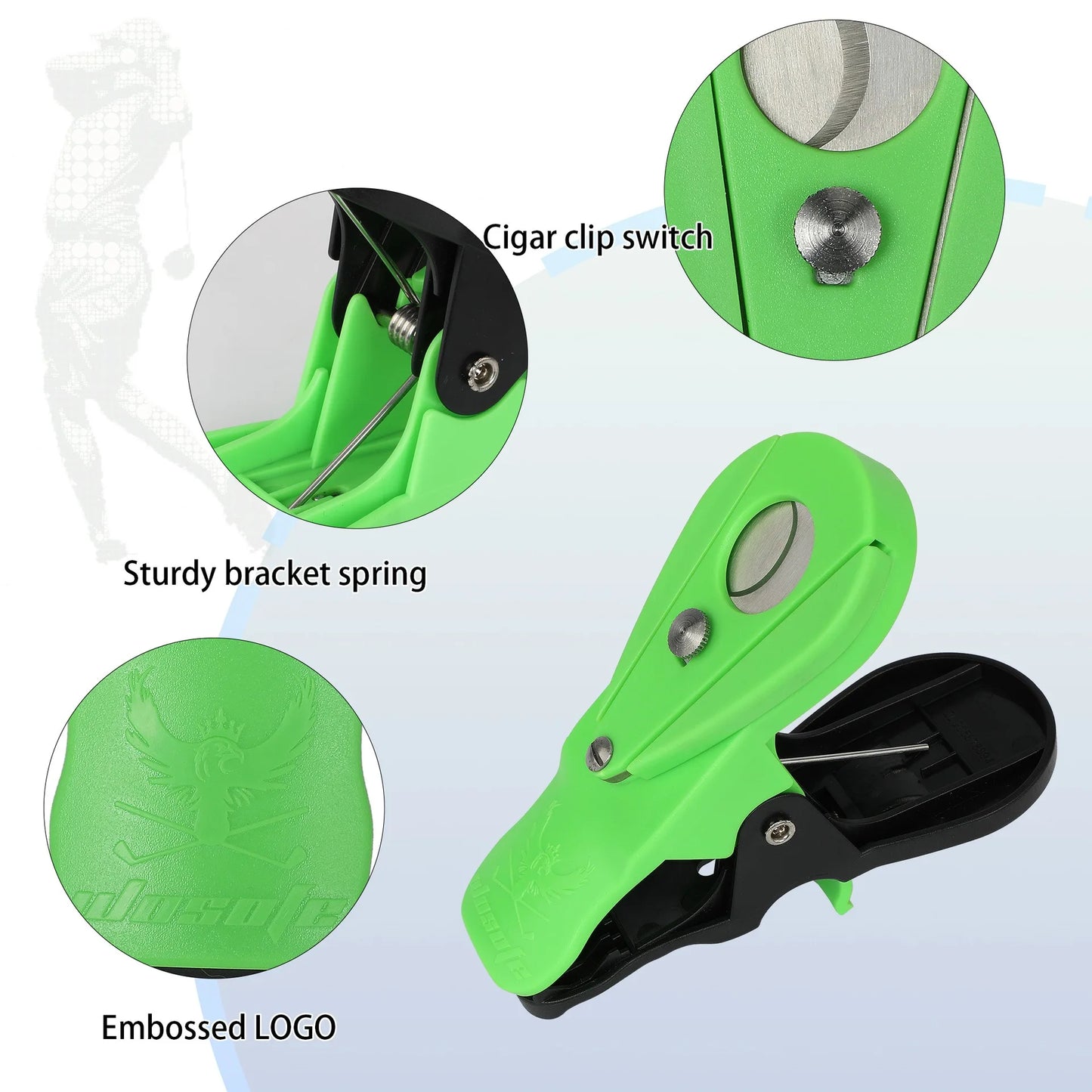 Golf Course Cigar Holder Set - Double Portable Plastic Cigar Holders - Premium Golf Accessories