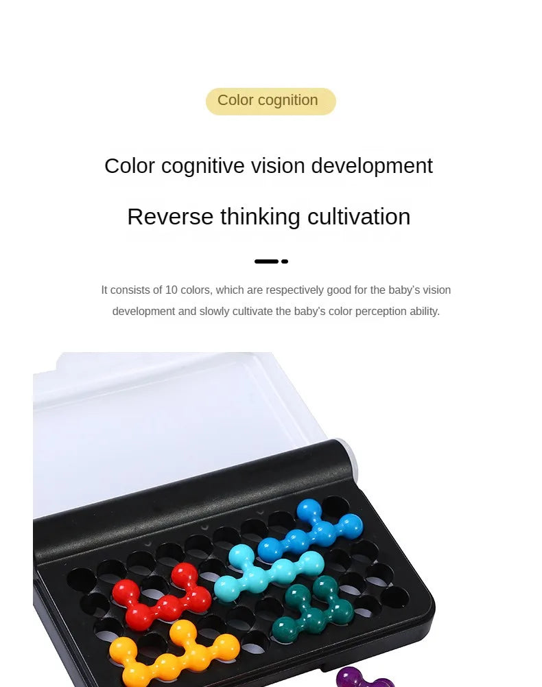120 Challenges IQ 3D Puzzle Board Game - Classic Pyramid Plate Pearl Logical Mind for Children - Montessori Toys Gifts