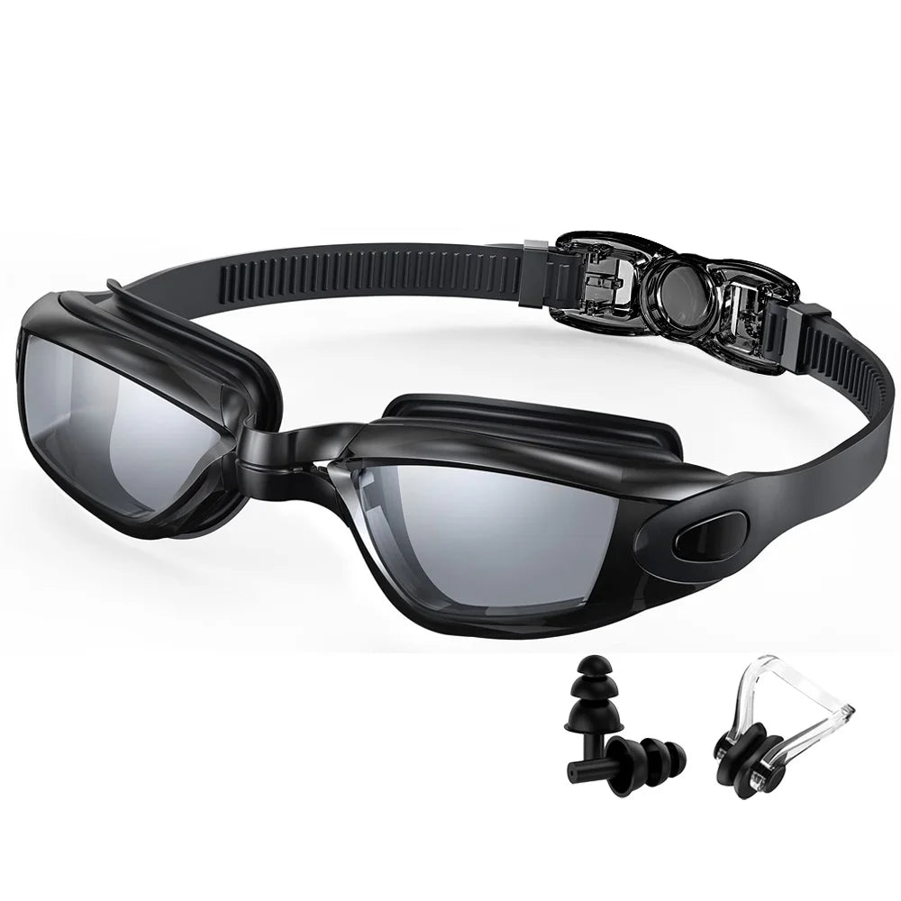Professional Waterproof Swim Eyewear - Anti-fog 100% UV Protection - No Leaking - For Adult Men Women Youth