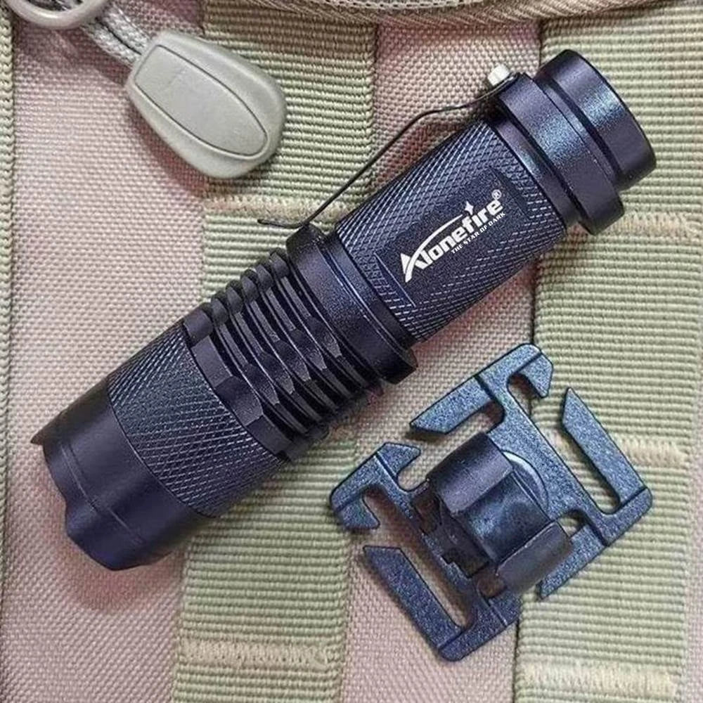 Swivel U-Ring Flashlight Holder - Multi-Purpose Backpack Light Clamp for Outdoor Hiking, Climbing & Work - Water Pipe, Pole & Shoulder Strap Compatible