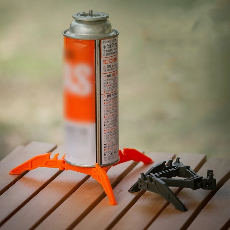 Universal Folding Gas Canister Tripod Stand - Portable Camping Stove Base Holder for Outdoor Gas Tank Support