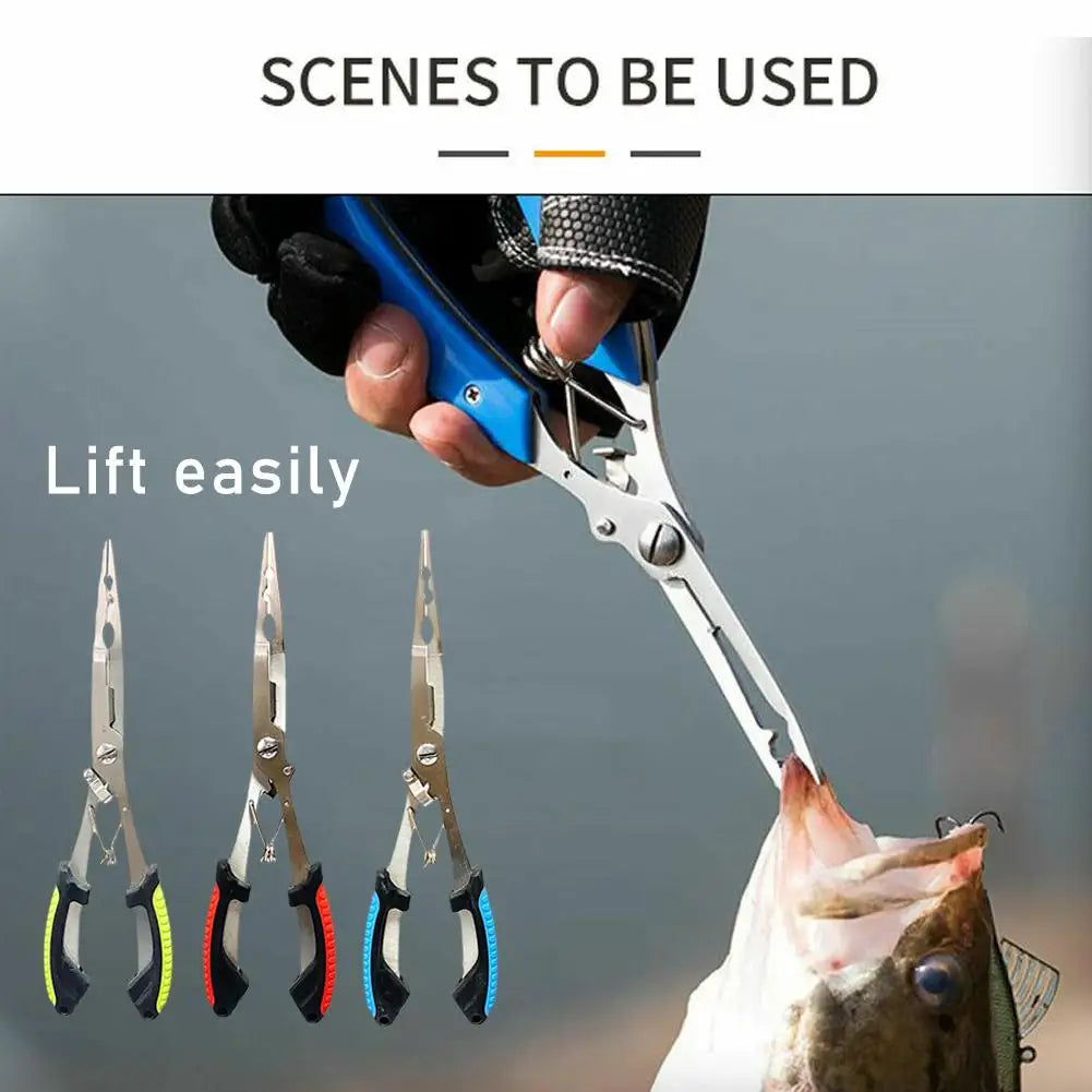 Ergonomic Fishing Pliers - Anti-Slip High-Strength Multifunctional Tool for Cutting Line and Tying Hooks