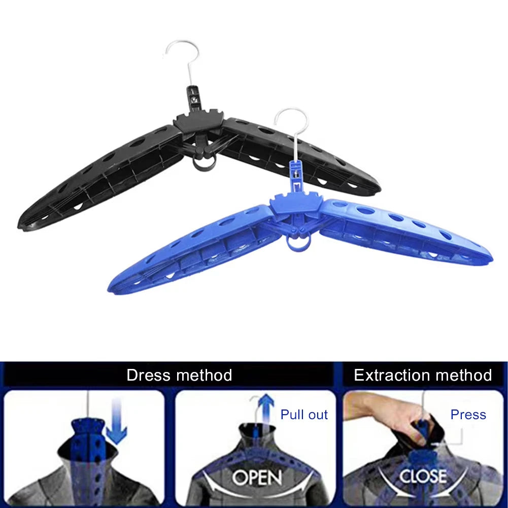 Foldable Diving Wetsuit Hanger - Heavy-Duty Thickened Rack for Drysuits, Wetsuits & Snorkeling Gear Stand