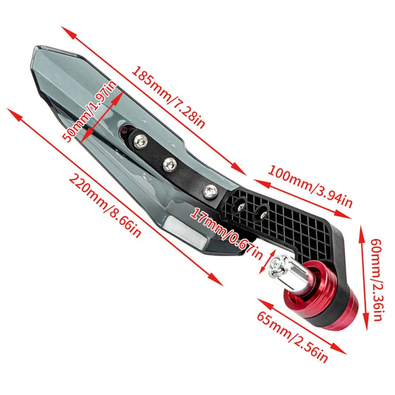 Universal Motorcycle Handlebar Wind Shield - Windproof Hand Guard Protection Cover for Motorcycles and Electric Vehicles