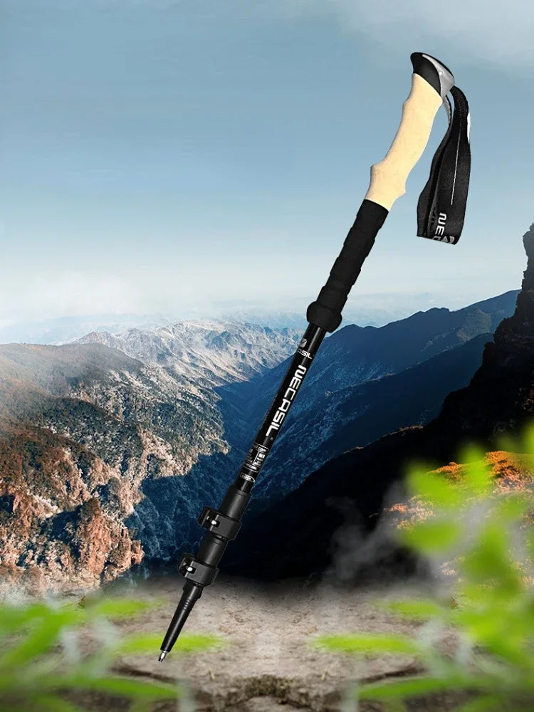 Premium Ultralight Telescopic Trekking Poles - 2PCS Adjustable Walking Sticks with Quick Lock System for Hiking