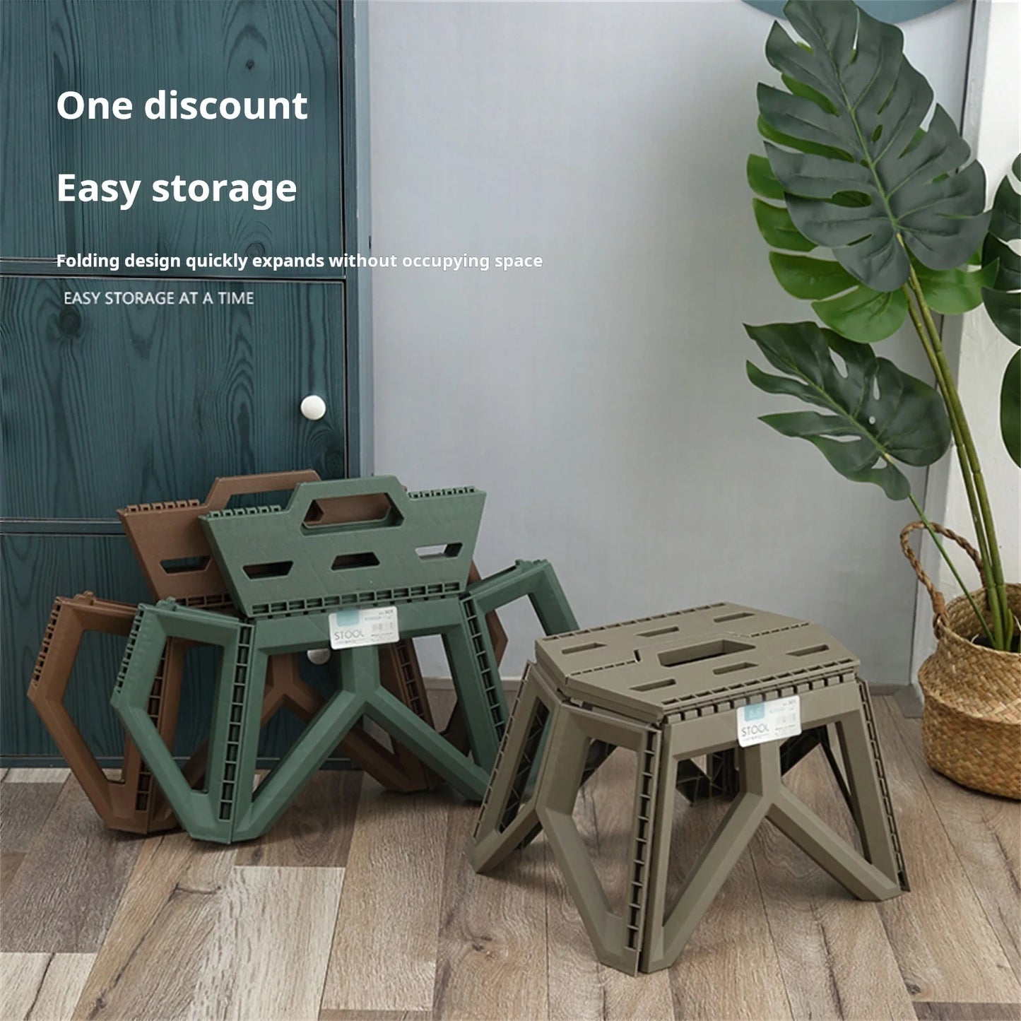Portable Folding Camping Stool - High Load Bearing Outdoor Chair for Fishing, Beach & Camping