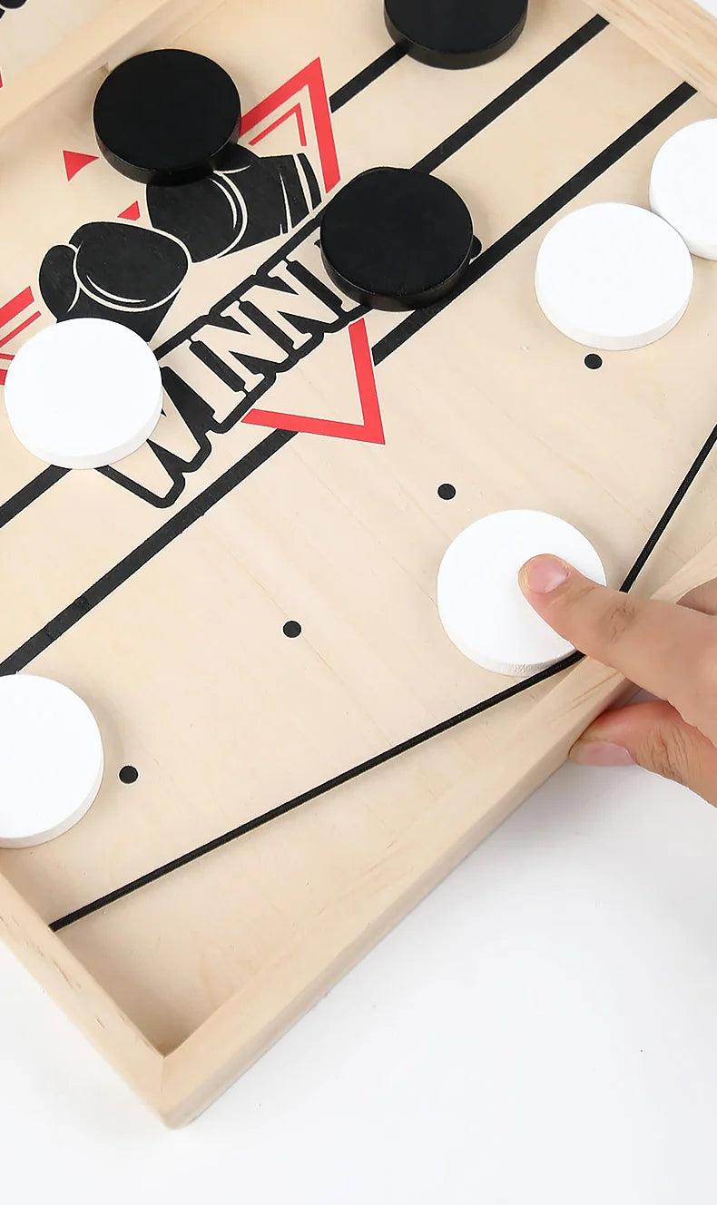 Fast-Paced Table Hockey Desktop Battle Game - Interactive Parent-Child Chess Board Puzzle Sling Toy for Children Party Winner