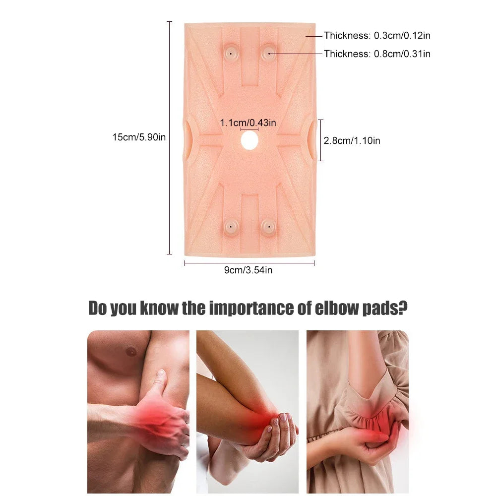 Silicone Gel Magnetotherapy Elbow Compression Support Sleeve - Joint Pain Relief for Tendonitis, Golf & Tennis Elbow (1 Piece)