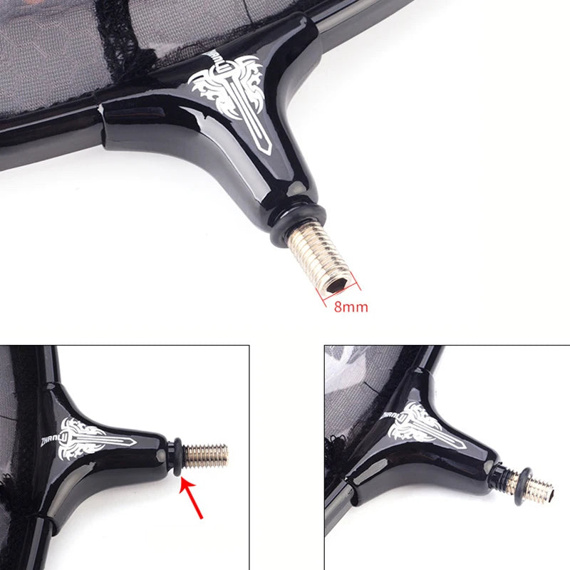 Ultra Light Carbon Titanium Alloy Fishing Net - Anti-Hook Deep Net Head with Solid Construction