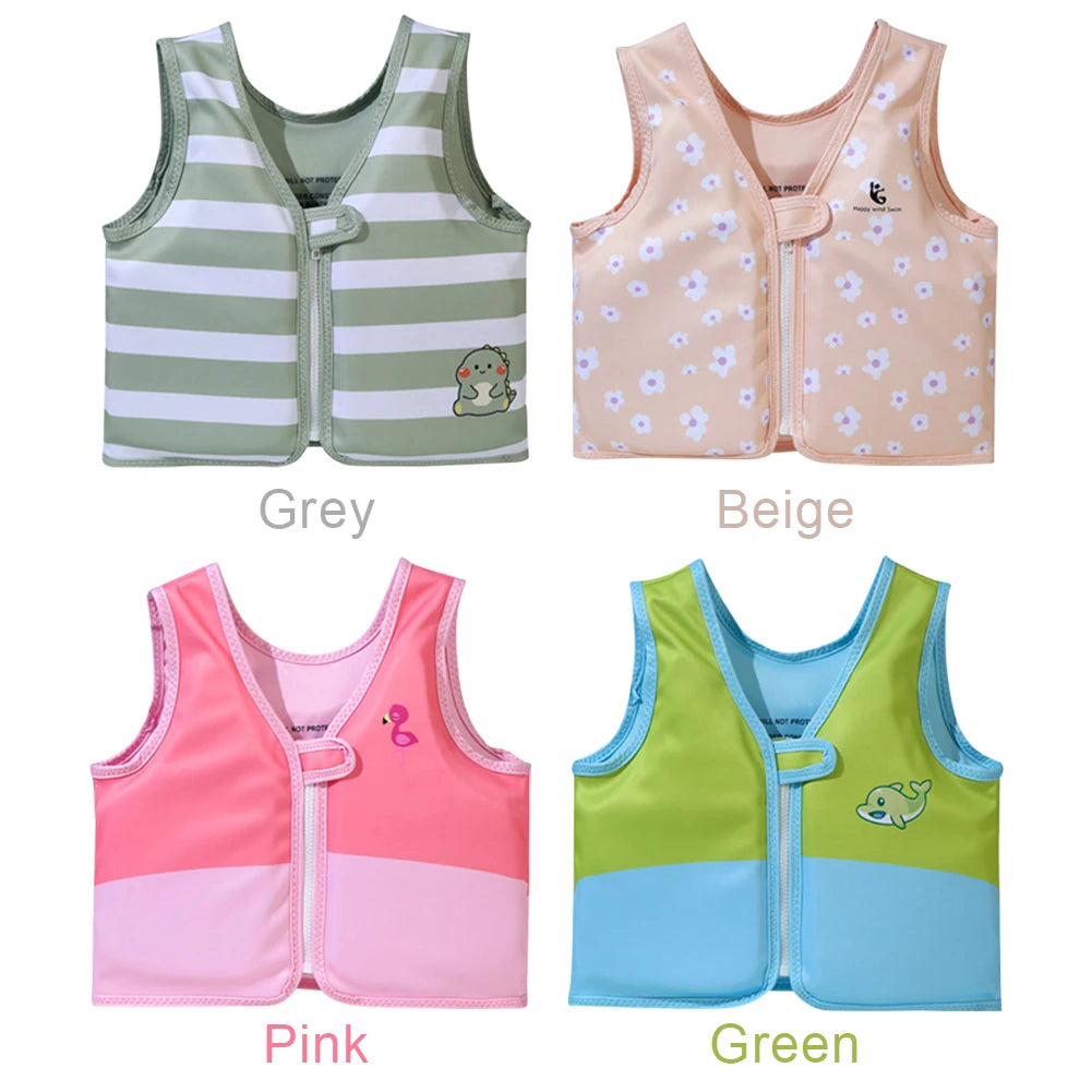 Children's Cartoon Swimming Life Vest - Toddler Buoyancy Aid Jacket for Pool Safety