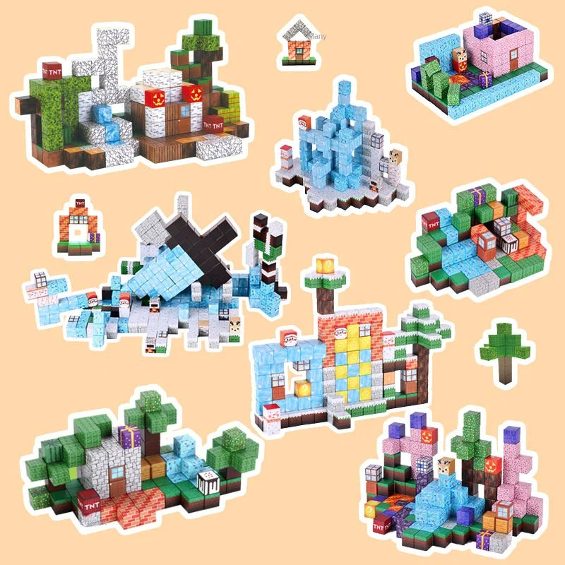 Magnetic Blocks Construction Toy - Sensory Play for Boys and Girls - Suitable for Toddlers - Christmas Gift Option