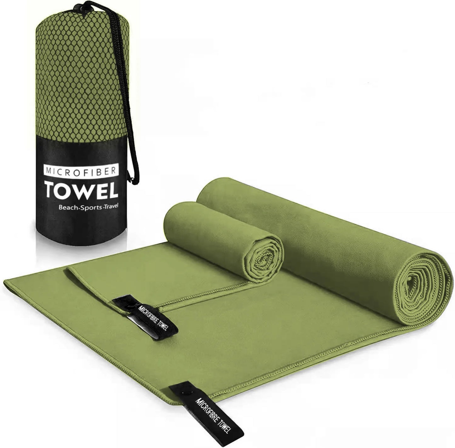 Ultralight Microfiber Sports Towel - Quick Dry Portable Beach Towel with Pocket for Swimming, Pool, Gym, Fitness & Yoga