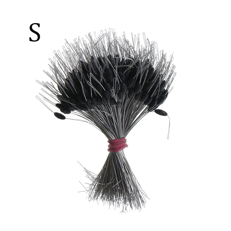 Professional Fishing Float Set - 300pcs Silicone Oval Bobber Stoppers with Anti-Strand Technology