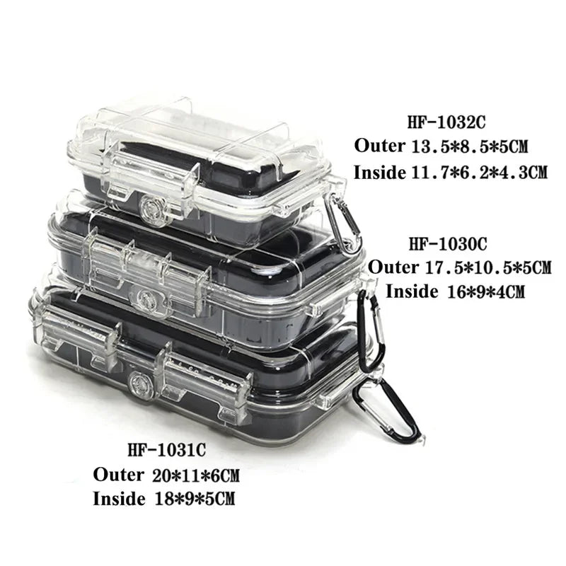 Waterproof Shockproof Camping Storage Box - ABS Plastic Safety Equipment Toolbox with Sealed Protection